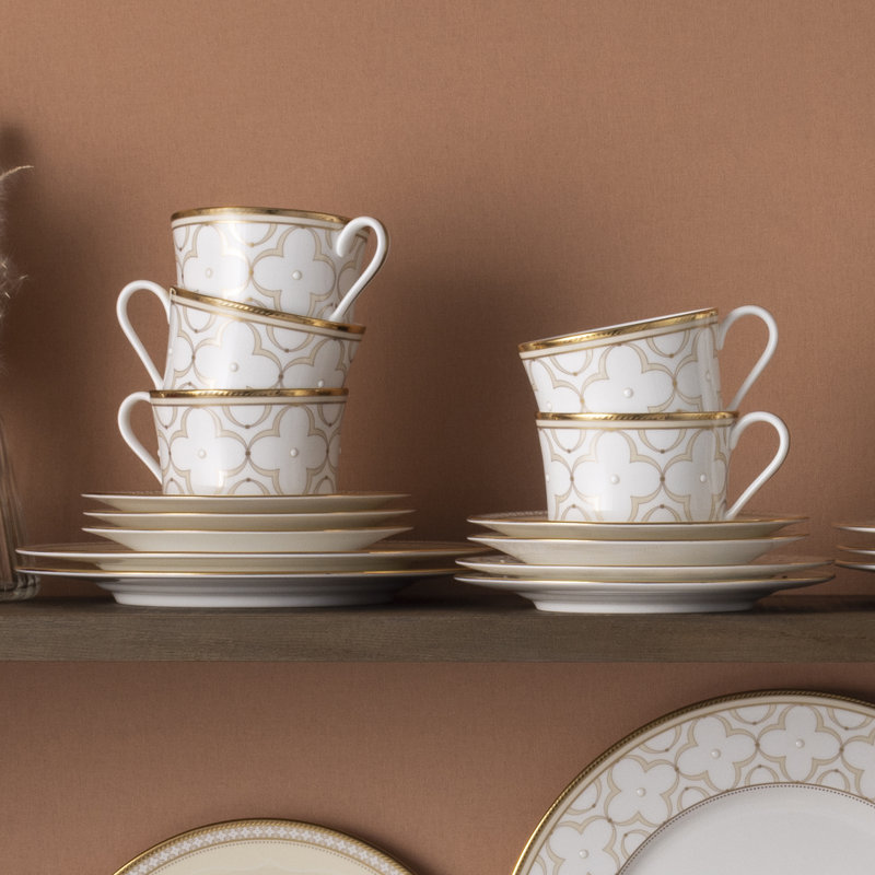 Noritake Trefolio Gold 40-Piece Dinnerware Set, Service for 8